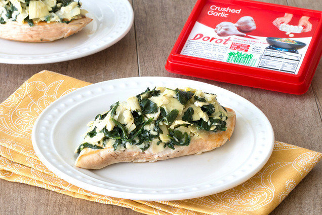 Hungry Girl's Healthy Spinach & Artichoke Chicken Skillet Recipe