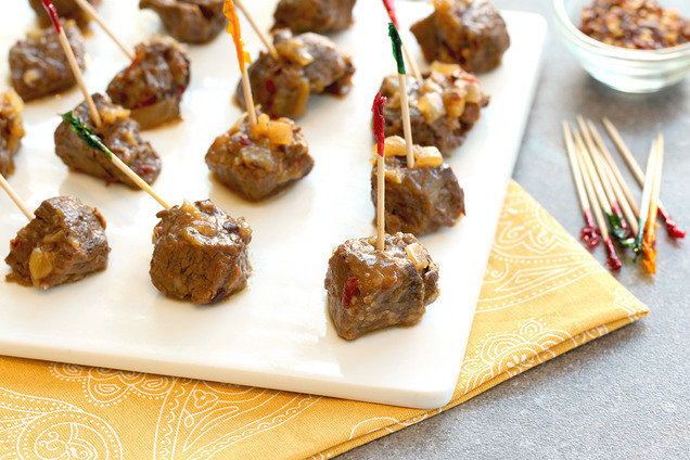 Sweet-Hot Steak Bites