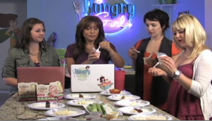 Hungry-Girl Video: HG Compares Yoplait Fiber One Yogurt to Other 50-Calorie Snacks!