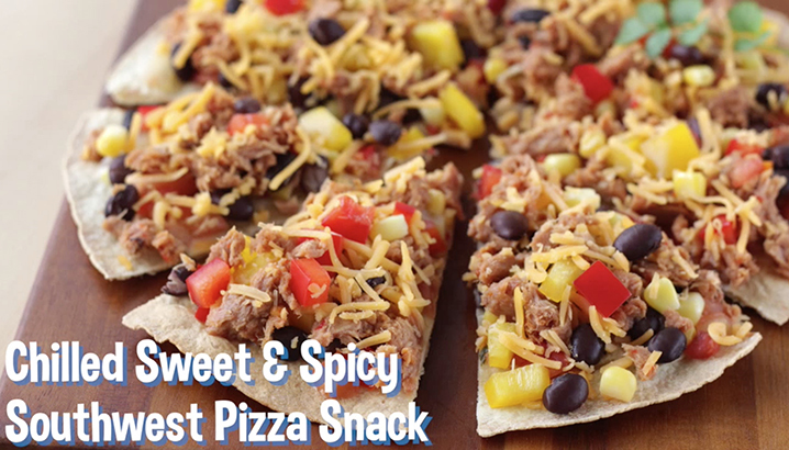Hungry-Girl Video: Sponsored Video: StarKist Sweet & Spicy Southwest Pizza Snack
