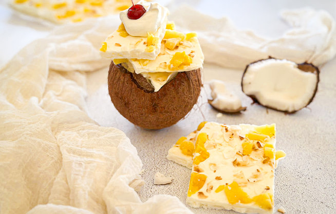 Piña Colada Fro-Yo Bark