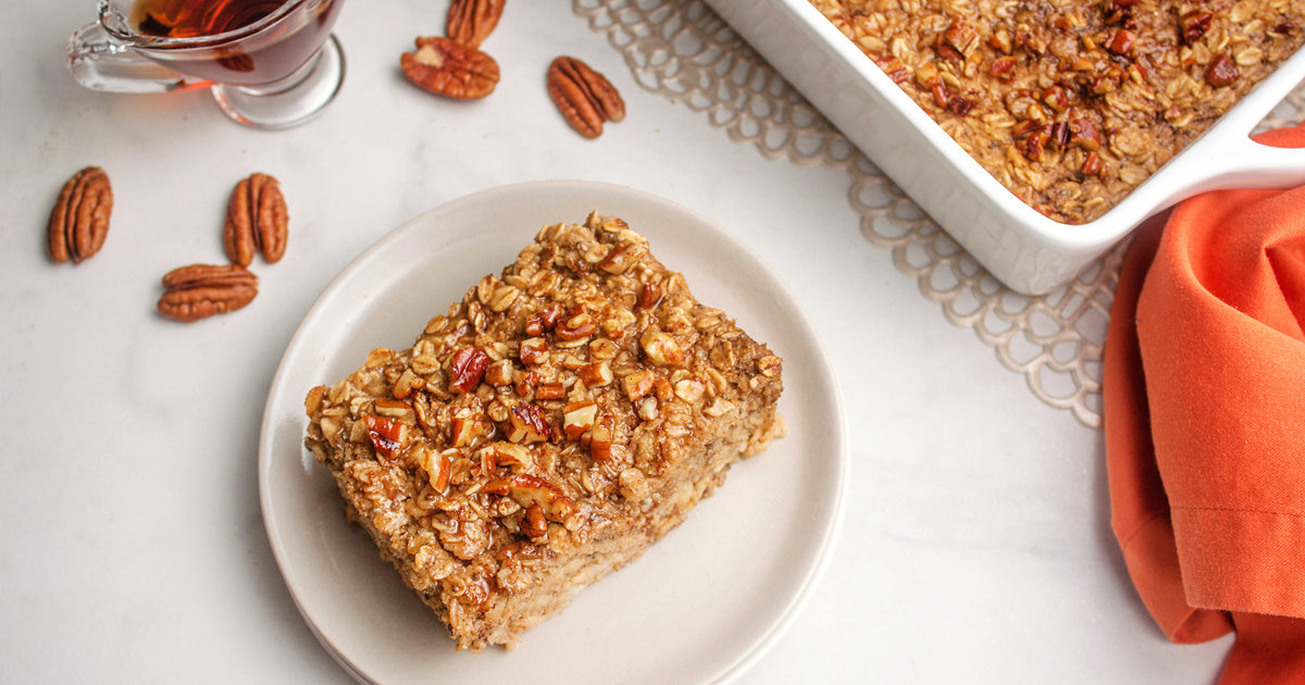 Pecan Pie Oatmeal Bake + More Healthy Baked Oatmeal Recipes Hungry Girl