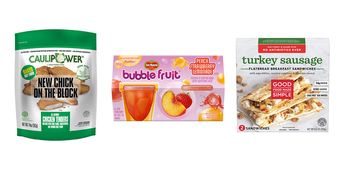 CauliflowerBreaded Chicken Tenders, Popping Boba Fruit Cups, Frozen