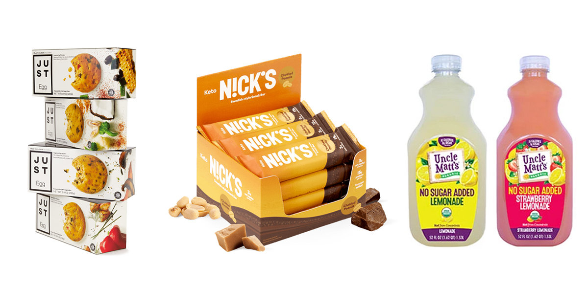 Vegan Egg Bites, Keto Chocolate Protein Bar, NoSugarAdded Lemonade