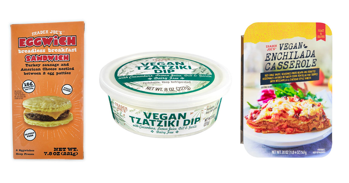 Trader Joe's Food Finds LowCarb EggBun Breakfast Sandwich, Vegan