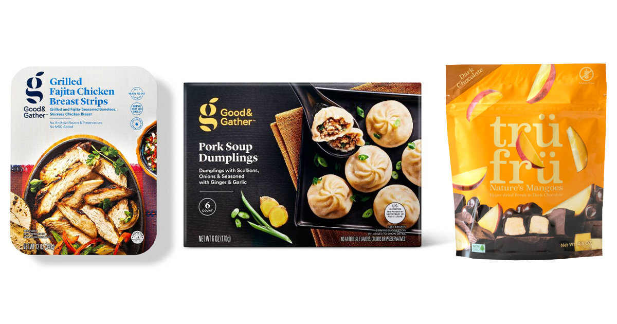 Healthy Target Food Finds Frozen Soup Dumplings, Fajita Chicken