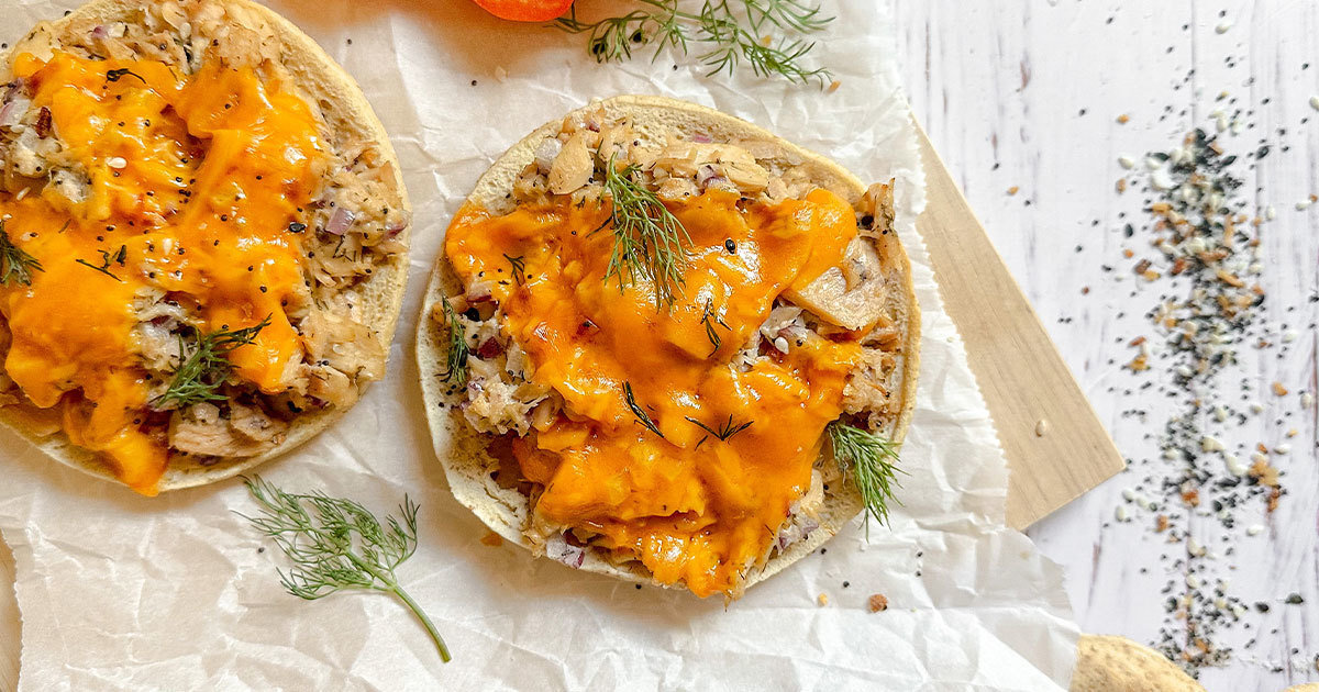 Healthy Everything Bagel Tuna Melt Recipe Hungry Girl