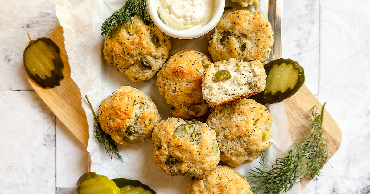 Healthy AirFryer Dill Pickle Bagel Bites Recipe Hungry Girl