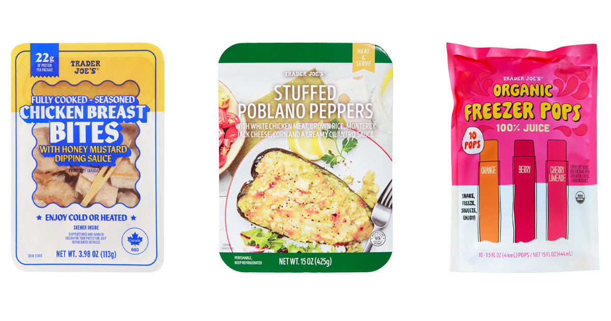Trader Joe's Stuffed Peppers, Chicken Protein Snack, Freezer Pops