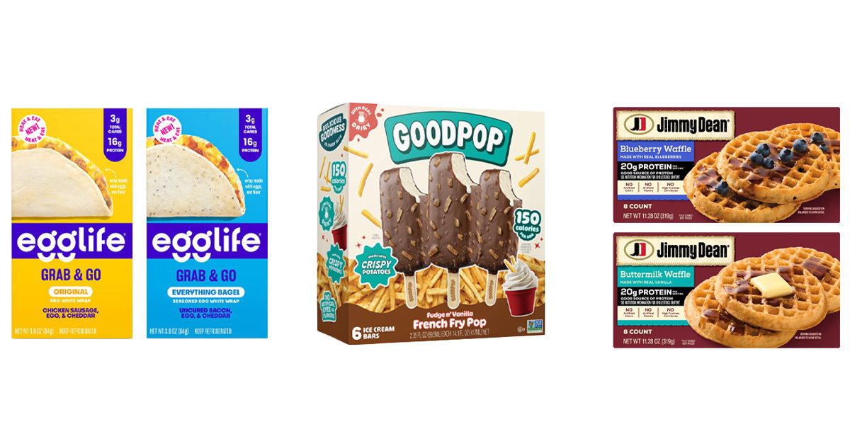 Frozen Breakfast Raps Egg White Breakfast Wraps, French-Fry Ice Cream Bars, Frozen Protein ...