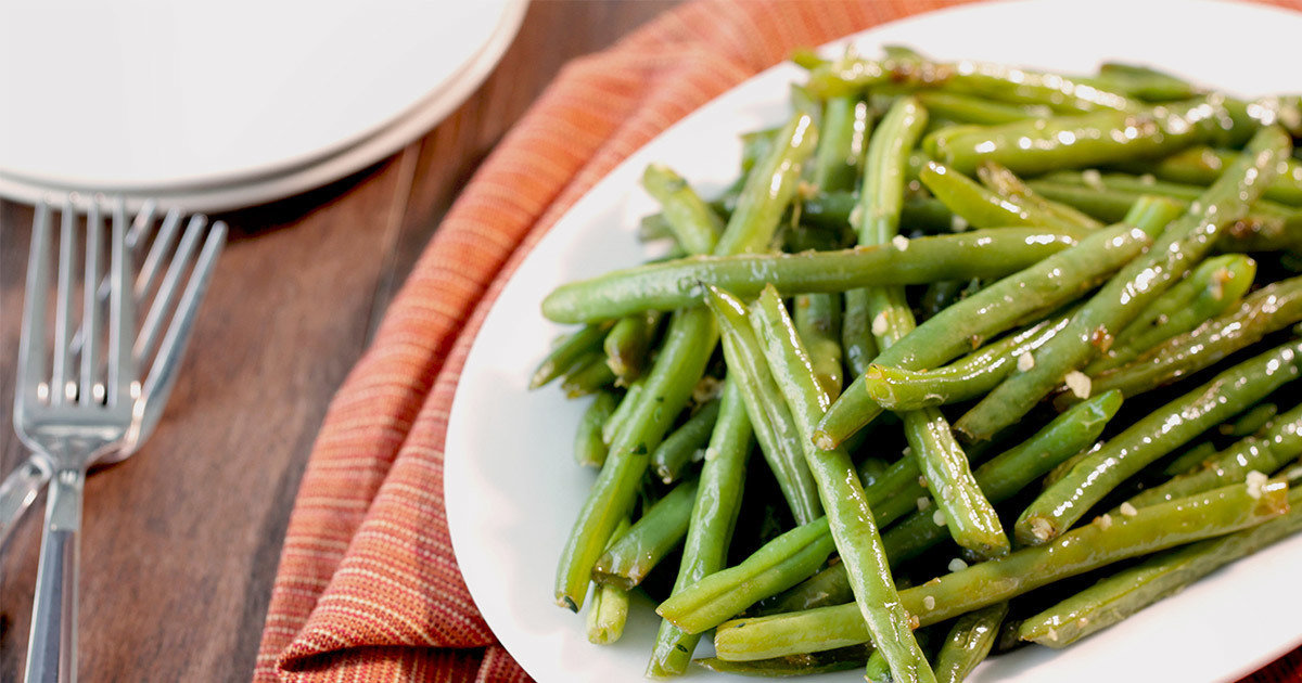 5Ingredient Healthy Holiday Side Dishes Garlic & Herb Green Beans