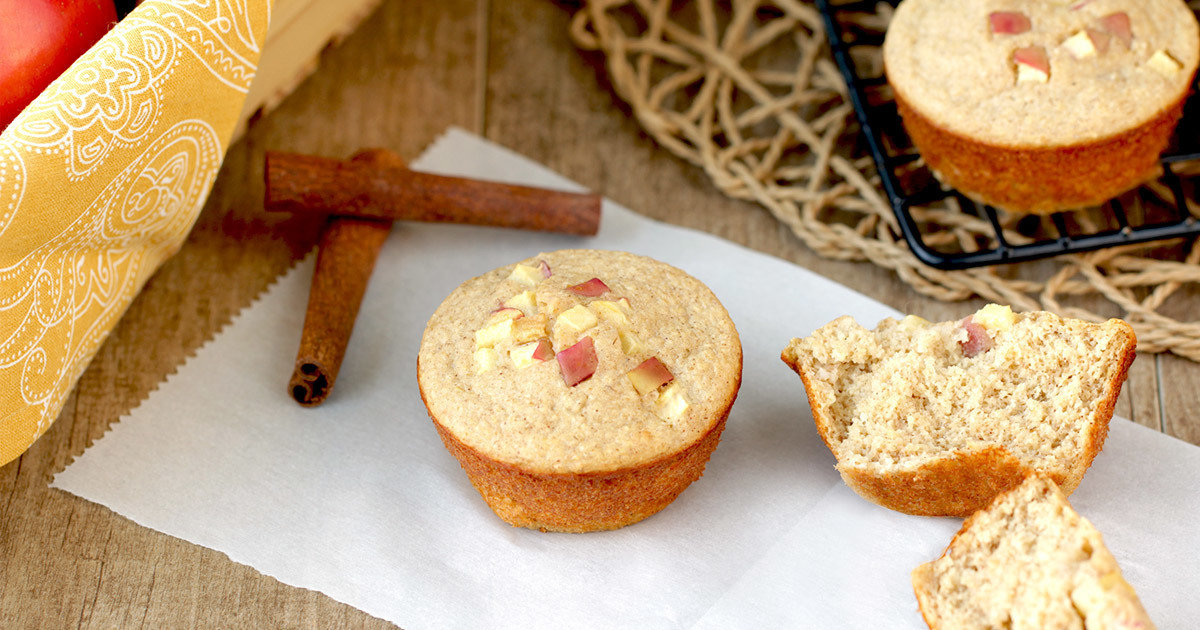 Healthy Gluten-Free Apple Cinnamon Blender Muffins Recipe | Hungry