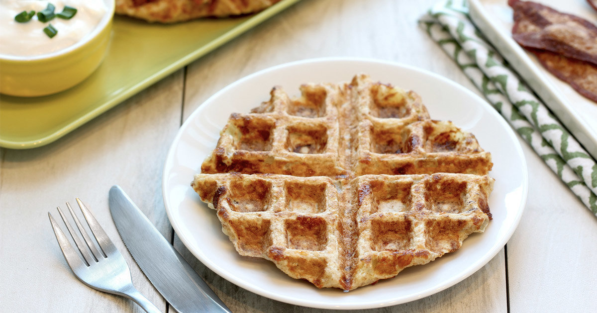 Healthy Bacon & Cheese Waffles + More Cauliflower Recipes Hungry Girl