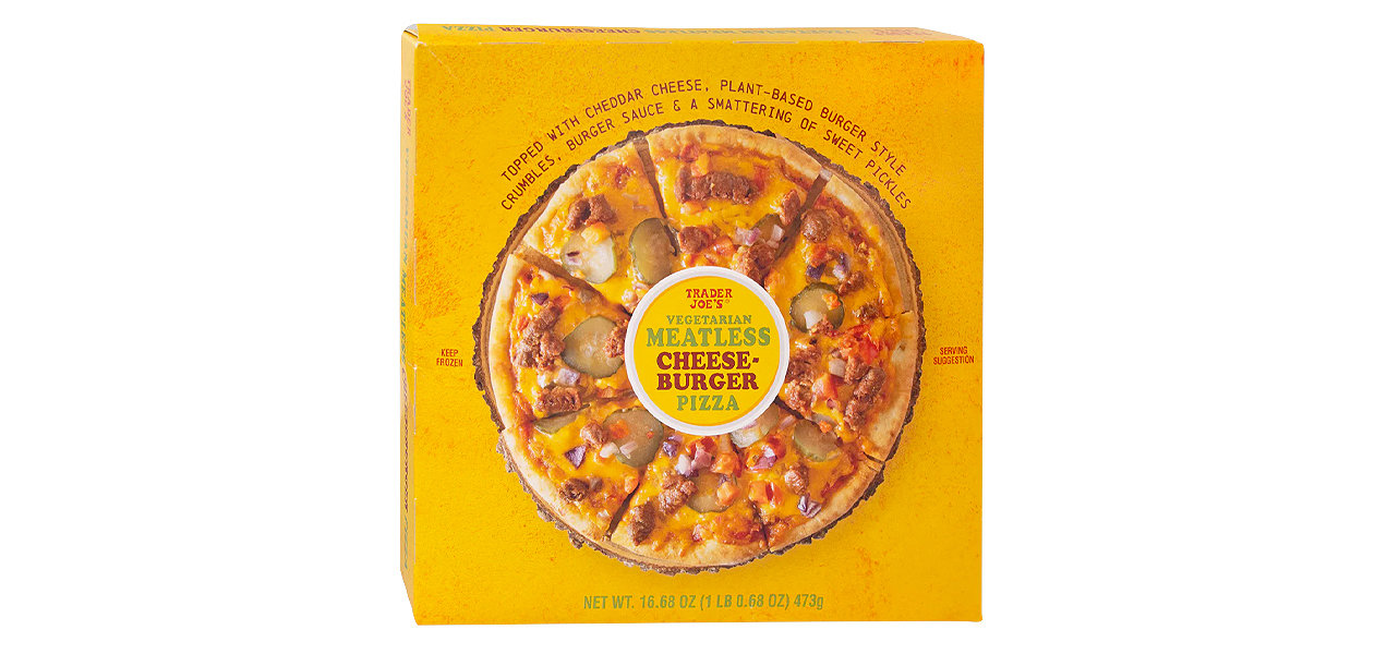 Healthy Trader Joe's Food Finds Meatless Cheeseburger Pizza, Dill