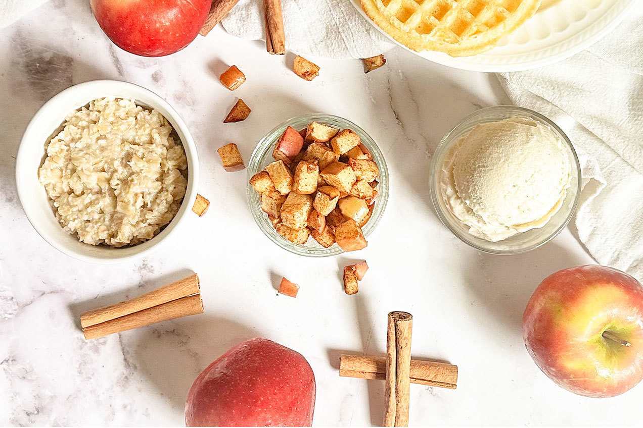 Healthy AirFryer Apple Pie Breakfast Bowl Recipe Hungry Girl