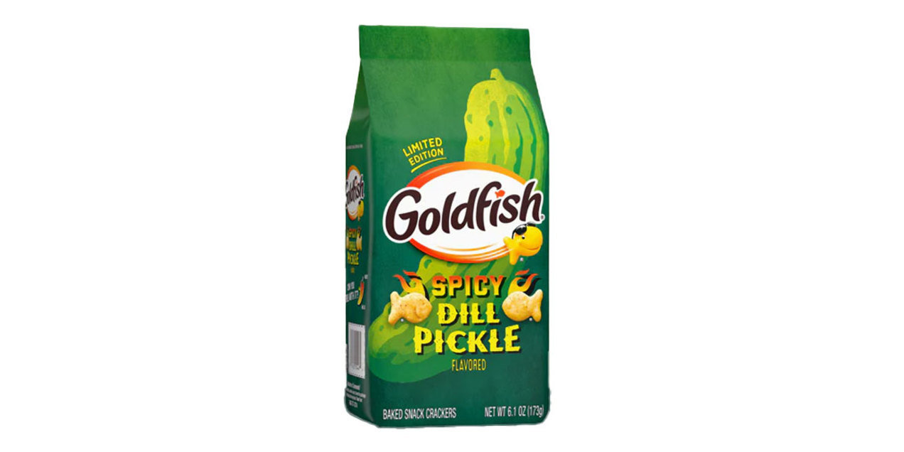 Spicy Dill Pickle Goldfish, Mini Chopped Salad Kits, Flavored String Cheese Hungry Girl