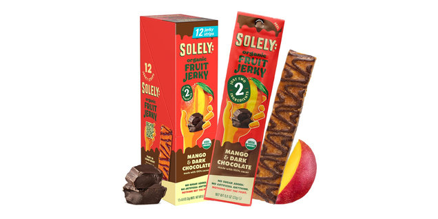 SOLELY Mango & Dark Chocolate Organic Fruit Jerky