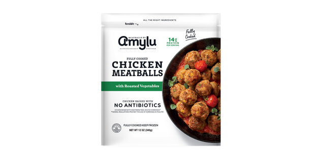 AmyLu Frozen Chicken Meatballs with Roasted Vegetables
