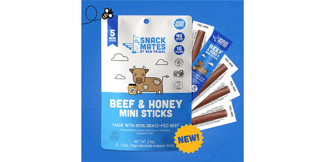 New Primal Snack Mates Mini Meat Sticks