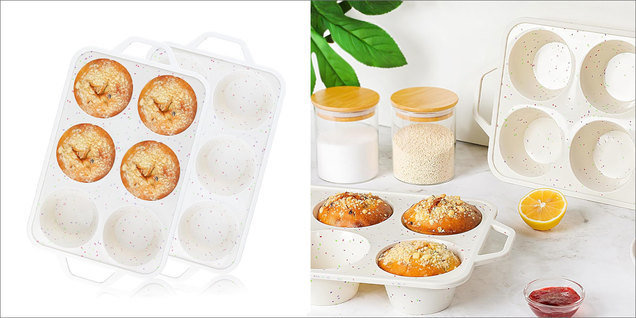 Vinino Reinforced Silicone Jumbo Muffin Pan (2-Pack)