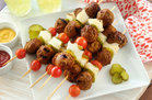 Bunless Turkey Burger Kebabs