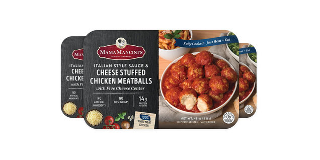 Mama Mancini's Italian Style Sauce & Cheese Stuffed Chicken Meatballs