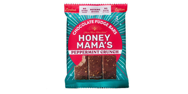 Honey Mama's Limited Edition Peppermint Crunch Chocolate Fudge Bars