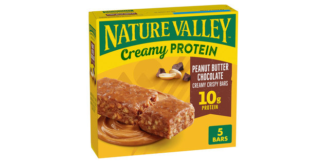 Nature Valley Creamy Protein Peanut Butter Chocolate Creamy Crispy Bars