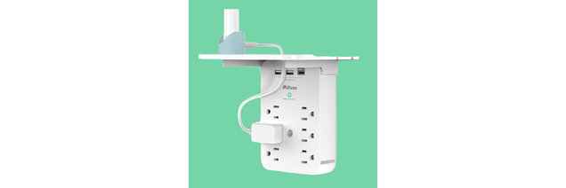 Wall Outlet Extender with Shelf