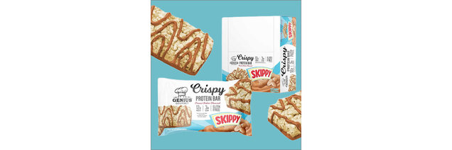 Genius Gourmet Skippy Peanut Butter Flavored Crispy Protein Bars