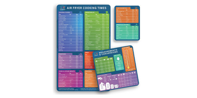 Air Fryer Cheat Sheet Magnets