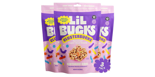 Lil Bucks Clusterbucks Birthday Cake Sprouted Super-Seed Snacks