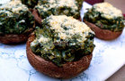 Four-Cheese Stuffed-Silly Mushrooms