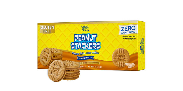 ChocZero Peanut Stackers Crunchy Peanut Butter Sandwich Cookies