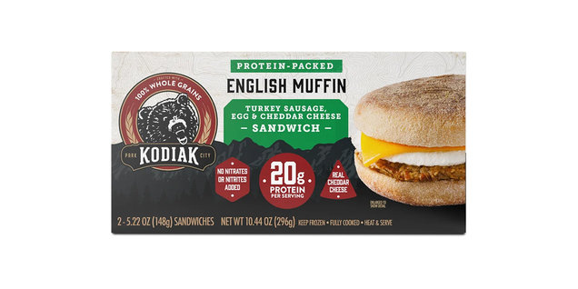 Kodiak Protein-Packed English Muffin Turkey Sausage, Egg & Cheddar Cheese Sandwich