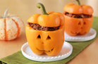 Taco Jack-O'-Lantern Stuffed Peppers
