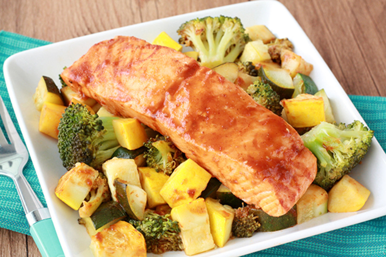 Spicy BBQ Salmon &amp; Veggies-image