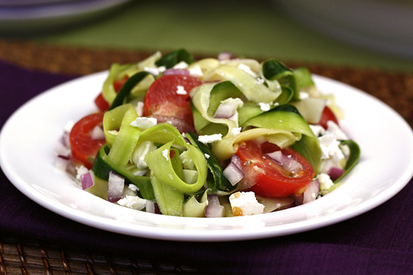 Zucchini-Ribbon Salad | Hungry Girl