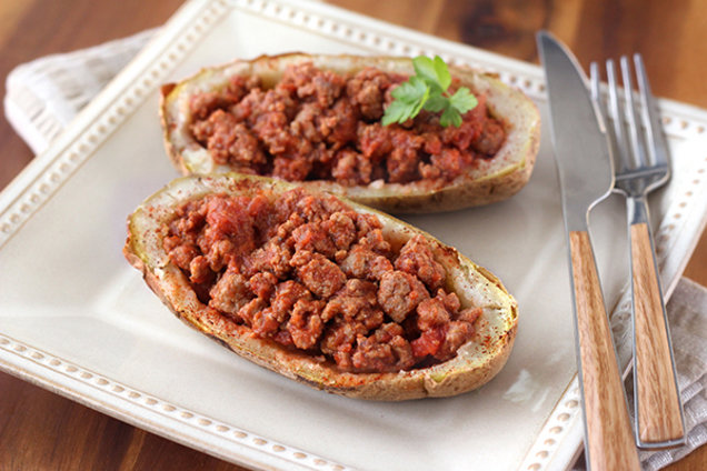 Sloppy-Jane-Stuffed Potatoes