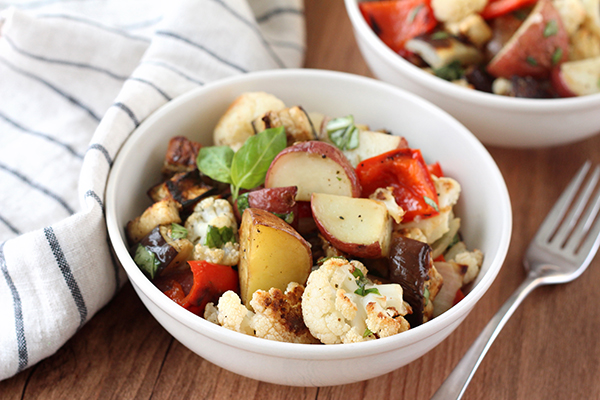 Warm Roasted Veggie Potato Salad | Hungry Girl