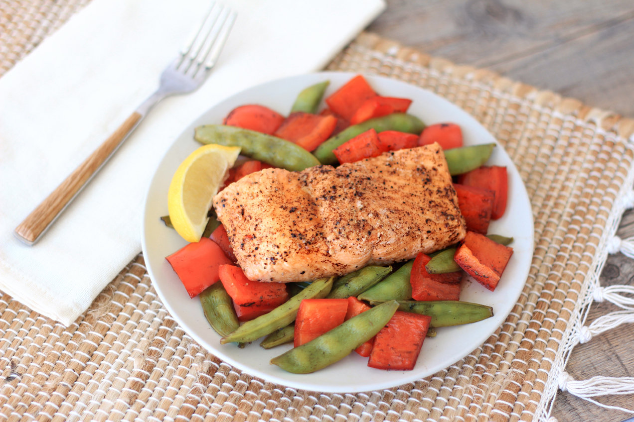 Balsamic Honey Salmon 'n Veggies-image