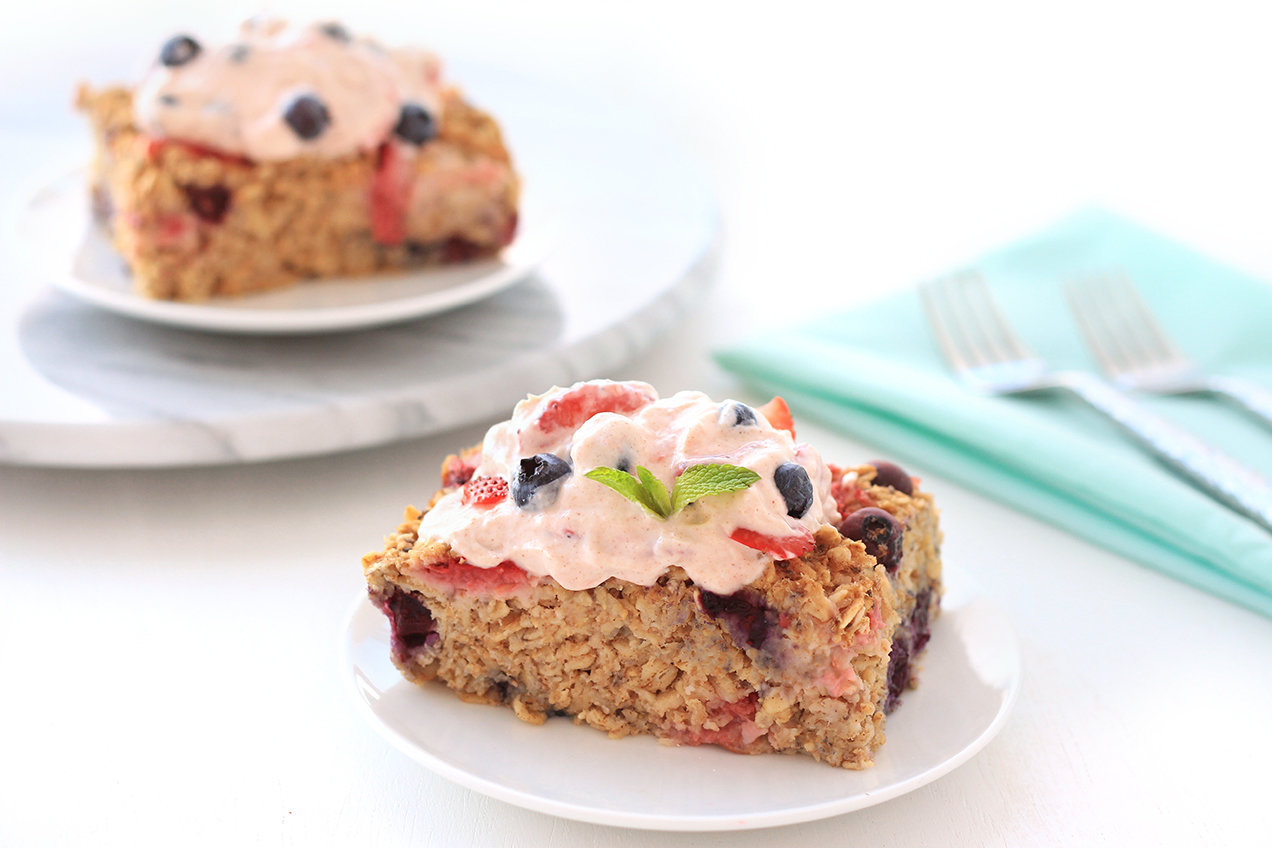 Healthy MakeAhead Breakfast Recipes Berry Oatmeal Bake, Sausage Corn