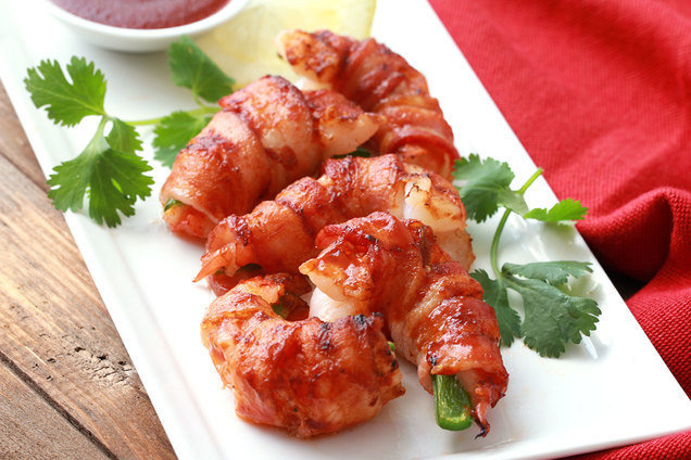 Hungry Girl's Healthy Bacon Jalapeño Shrimp Recipe