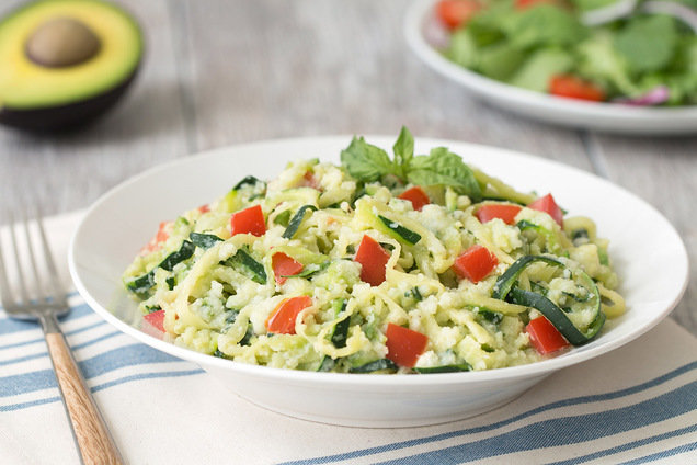 Hungry Girl's Healthy Avocado Z'paghetti Girlfredo Recipe