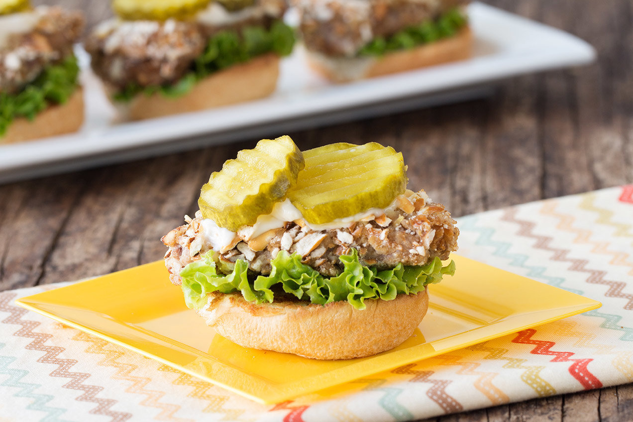 OpenFaced PretzelCoated Pork Sliders Hungry Girl