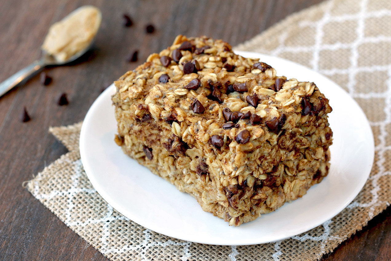 Peanut Butter Chocolate Oatmeal Bake-image