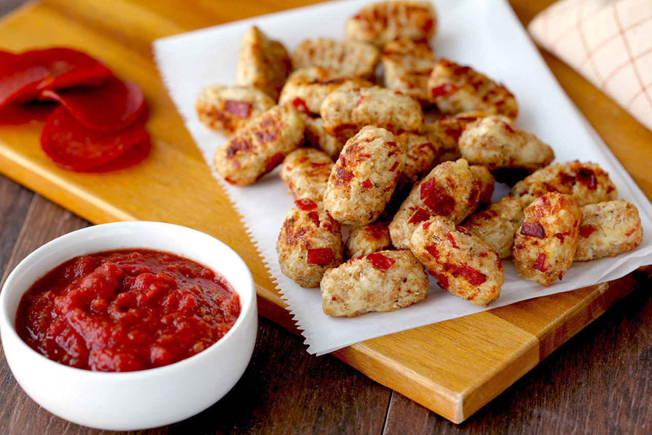 Healthy PizzaStyle Cauliflower Tots Recipe Hungry Girl