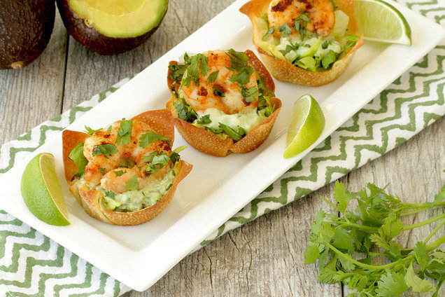 Hungry Girl's Healthy Blackened Shrimp Wonton Cups Recipe