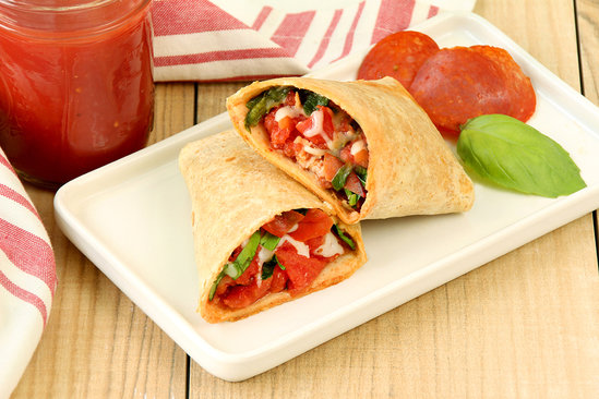 Hungry Girl's Healthy Pepperoni Pizza Wrap Recipe