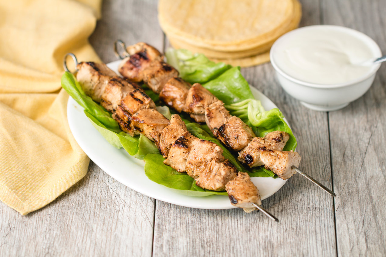 YogurtMarinated Grilled Chicken Skewers Hungry Girl